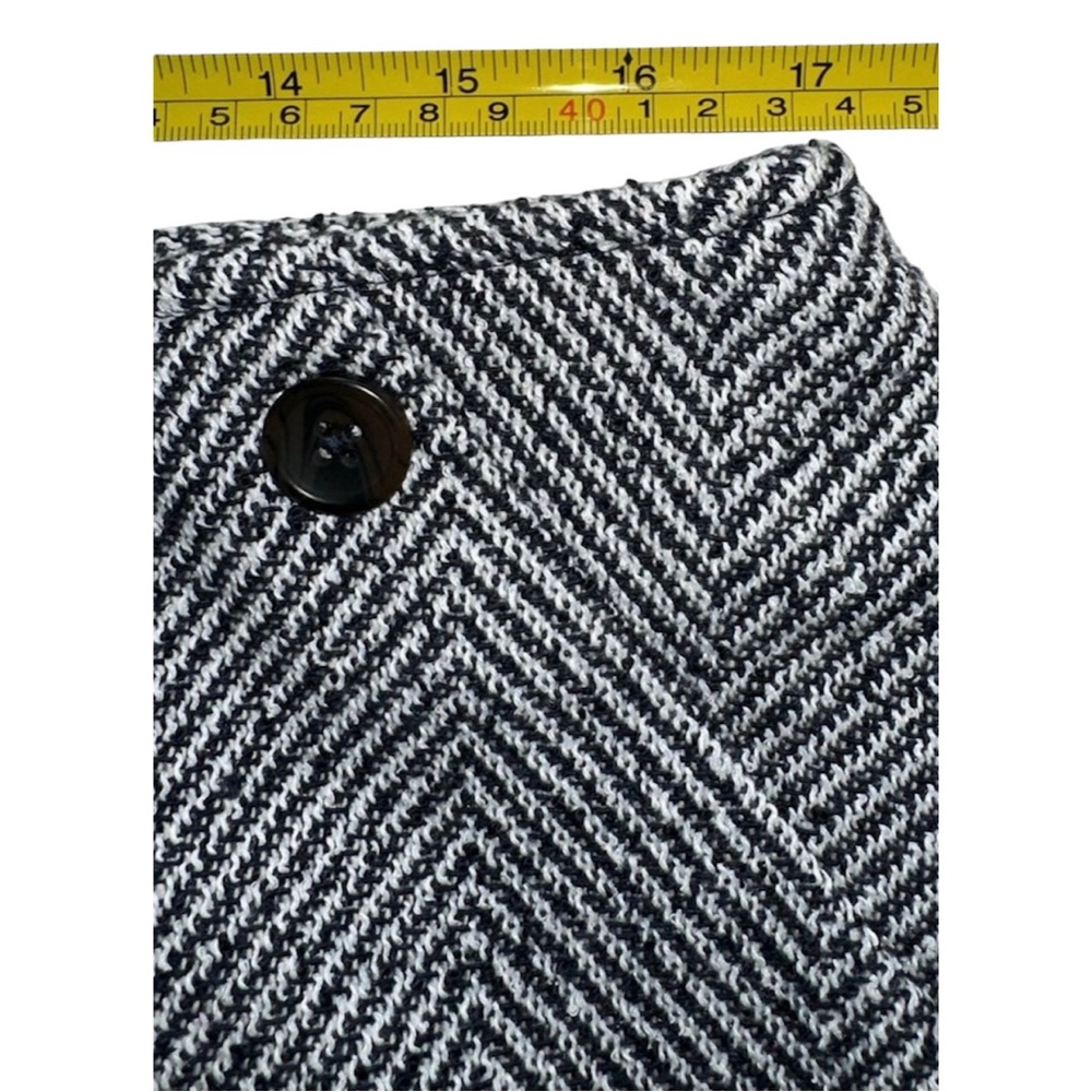 NWT Banana Republic Navy Blue Herringbone Wool Blend A-line Skirt Size 16 Tall - Picture 6 of 9